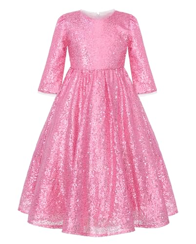 JerrisApparel Girls Sequins Party Dress Flower Pageant Ball Gown Dress Prom Dance Outfits
