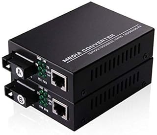 A pair of 10/100/1000M Gigabit Ethernet Fiber Media Converter, Built-in Bidi Singlemode Simplex SC Transceivers, RJ45 to 1000Base-LX, Up to 20km（with British Power Adapters）