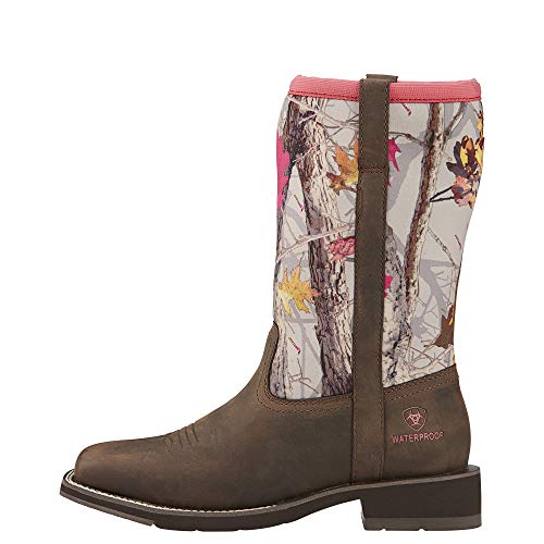 Image of Ariat Women's Fatbaby All Weather Western Cowboy Boot, Palm Brown /Camo Neoprene, 11 M US
