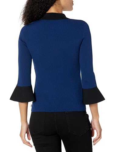 Image of KARL LAGERFELD Womens Contrast Collar and Cuff Sweater