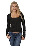 Hollywood Star Fashion Women's V-Neck Full-Sleeve Button Cardigan