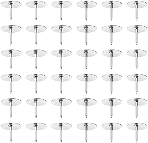 MUUZLL 500 Count Push Pins, Thumb Tack, Flat Push Pins, Silver Thumb Tacks, Standard Thumb Tacks Steel Point (Silver-500pc)