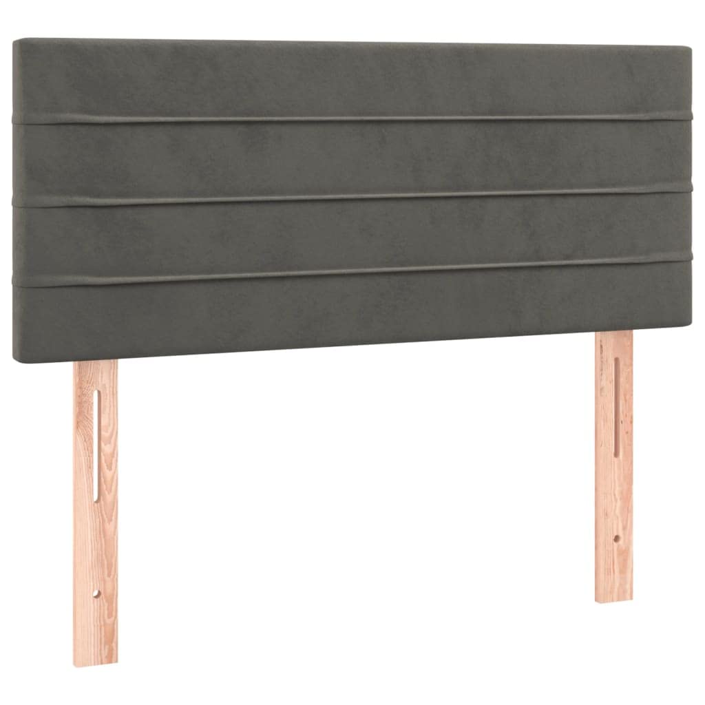 Tête de Lit Velours Excellent Soutien du Dos Meuble de Chambre à Coucher Décoration Intérieure Design Moderne et Élégant Gris Foncé 90x5x78/88 cm