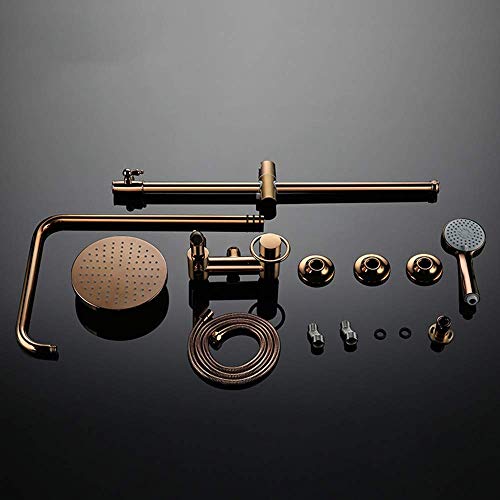 Ensemble de douche en bronze avec mitigeur rétro et finitions luxe