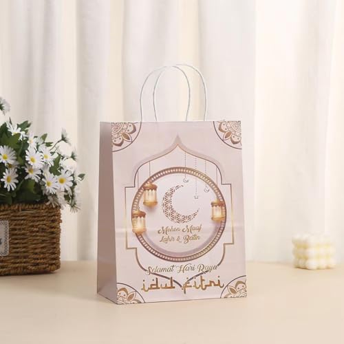 Sac Eid Mubarak en papier poignées lot de 24 - 8