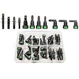 Line Quick Connect Kit, 40-teiliges Sortiment mit 11 Größen Nylon-Adaptern, gerade und 90-Grad-Winkelverschraubungen für die Automobil-Rohrreparatur, auslaufsicher, doppelt