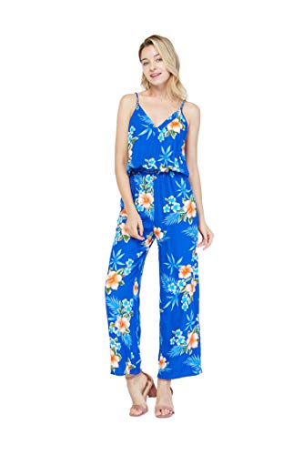 Image of Matchable Family Hawaiian Luau Men Women Girl Boy Clothes in Hibiscus Blue