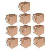 iplusmile 10 piezas Papel Kraft Marrón con Asas para Bolsas de Mano para Flores y Dulces Paquete de Unidades Resistentes y Fáciles de Usar para Fiestas y Celebraciones