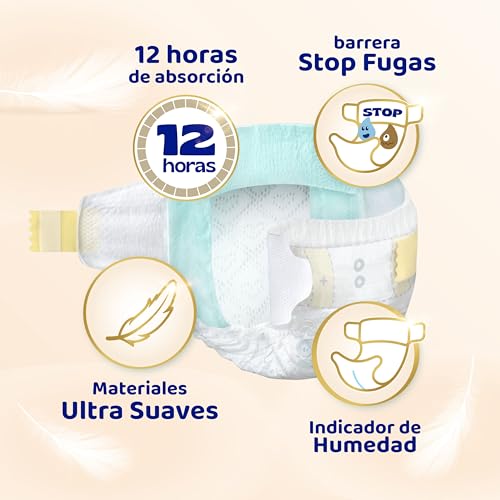 Miniatura 4 de Dodot Pañales Bebé Sensitive, Talla 2 (4-8 kg), 198 Pañales + Regalo de 40 Toallitas Aqua Pure 99% Agua, Hasta 12 h De Protección Antifugas y Cuidado de la Piel, Pack Mensual