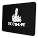 Produktbild Funny The Simple and Crude Fuck Off Mauspad mit genähter Kante, Premium strukturiertes Mauspad, rutschfeste Gummiunterseite Mousepad für Laptop, Computer & PC