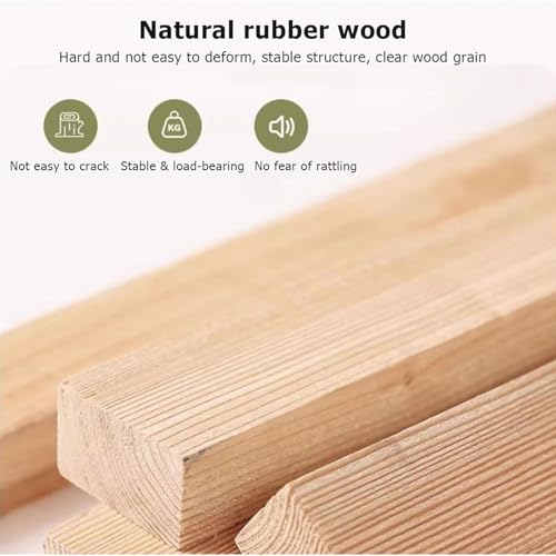 Mesa de centro plegable de madera baja compacta rústica 7