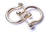 Bobeey 4pcs Gold U Shape D-Rings,Horseshoe Shape D Ring,Screw In Shackle Horseshoe Shape D Ring DIY Leather Craft Purse Keychain Accessories BBC11 (Light Gold)