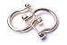 Bobeey 4pcs Gold U Shape D-Rings,Horseshoe Shape D Ring,Screw In Shackle Horseshoe Shape D Ring DIY Leather Craft Purse Keychain Accessories BBC11 (Light Gold)
