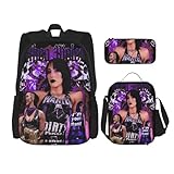 LZASHNFPO Rhea Great Wrestler Ripley Backpack 3 Pieces Set With Lunch Box And Pencil Case Combination for Work/Sport/Picnic Adjustable Laptop Backpack Travel Daypack Stationery Bag Outdoor Backpack