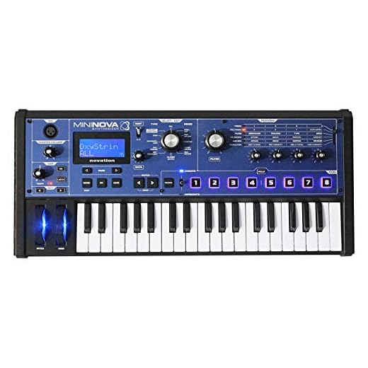 Novation MiniNova Analogue Modelling Compact 37 Mini-key Synth – Tough, compact, powerful mini-synth with pitch-correcting effect vocoder, 256 onboard sounds and five effects per voice layering
