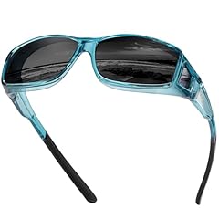 Transparent Blue Frame Gray Lens