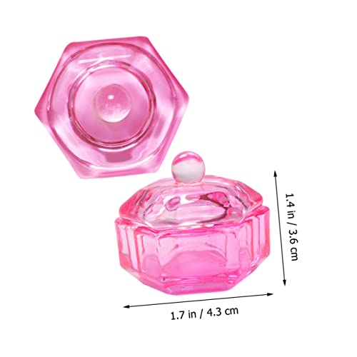 2 piezas de platillos de vidrio para monómero de uñas miniatura 2