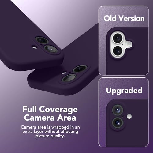 Image of Magnetic for iPhone 16 Plus Case, Compatible with MagSafe, [Full Camera Protection][Screen Protector] Silicone Shockproof Protective Phone Case for iPhone 16 Plus 6.7 inch, Deep Purple