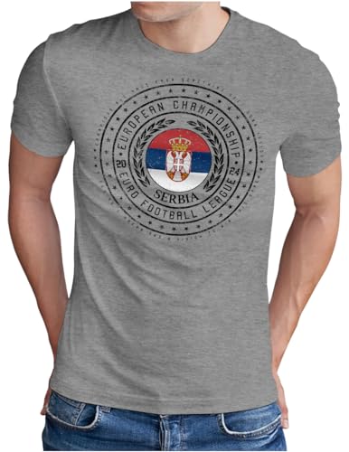 T-shirt Serbie homme avec drapeau Serbia finition premium