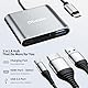Obcxin USB C auf HDMI Adapter, 4K@60HZ HDMI zu U-S-B C Adapter mit 100W PD & USB 3.0 Port, Multi Port Digital AV Converter für MacBook Pro/Air, iPad,Laptop, Samung, Surface etc