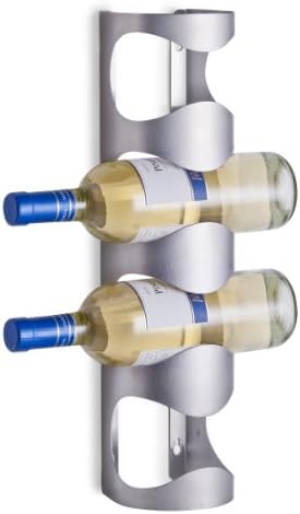 Zeller 27365 Stainless Steel Wall Bottle Holder, Silver, 11.5 x 9.8 x 45 cm