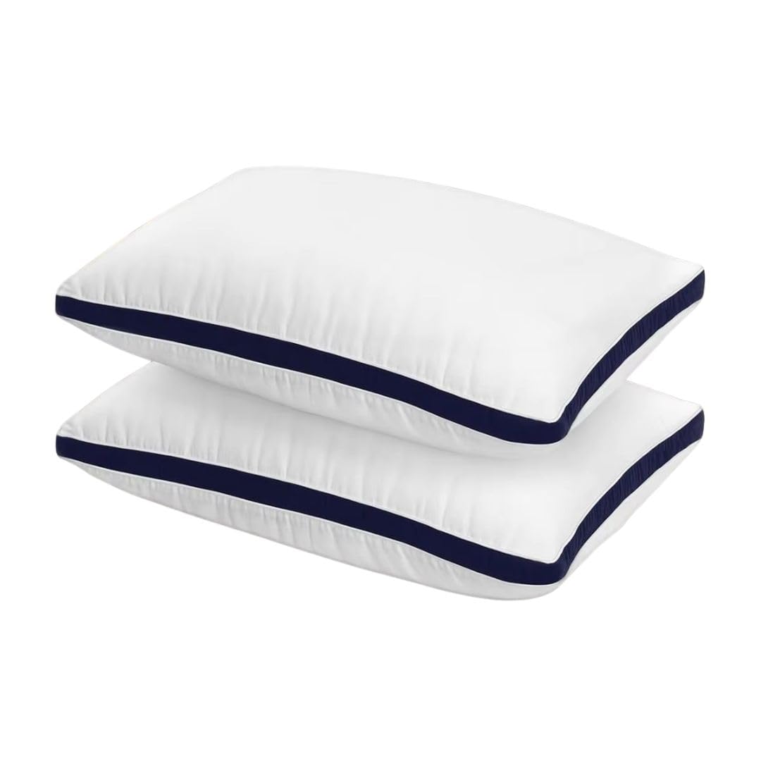 Pillows 4 Pack Hotel Quality Side Sleeper Bounce Back Bed Pillow - White Pillows 2 Pack Neck Pillow Shoulder Back Support Super Soft Firm Machine Washable Hypoallergenic (2, Hotel Pillow)