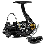 Fishdrops Fishing Reels Spinning, 5+1BB Anti-Reverse with Left/Right Interchangeable Golden Handle,