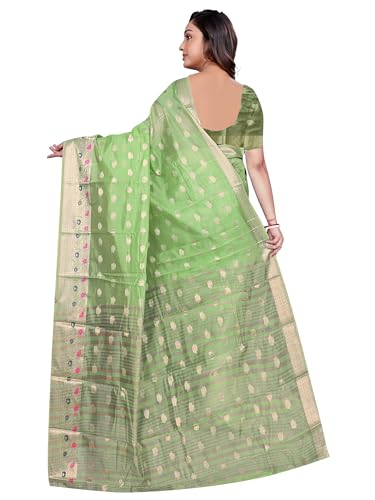 Image of Sarees for Women Wear Organza Silk Banarasi Sari Kanjivaram Pure Paithani Wedding Original Kanchipuram Pattu Sadi with Blouse Piece 2026 (KeriFlower)