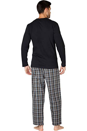 T-shirt manches longues imprimé et pantalon tissé respirant homme noir - 2