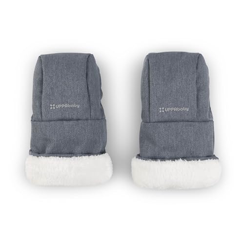 UPPAbaby CozyHandmuff - Easily Attaches to Stroller Handlebars - Ultra-Plush, Weather-Proof Hand Protection - Julian (Dusty Blue Mélange)