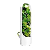 Omosiroi Storage，Fresh Herb Greens Keeper Storage Container Spice Vanilla Preservation Cup Fridge