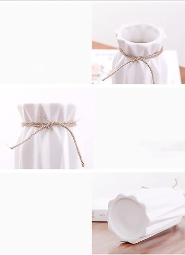 Miniatura 4 de Florero de cerámica blanca para decoración moderna del hogar, apto para vestíbulo, sala de estar, chimenea, dormitorio, cocina, regalo decente, 8.27