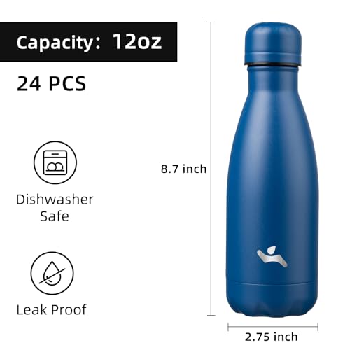 Image of Konokyo 24 Pack 12 oz Insulated Stainless Steel Water Bottle