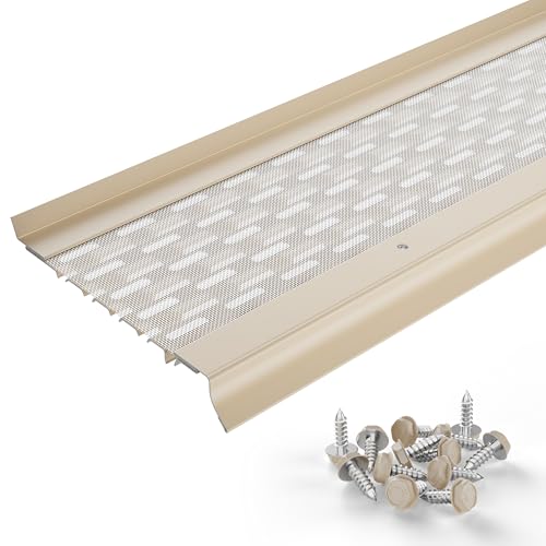 Image of Micromesh Gutter Guards, 5 Inch, 100 FT, Stainless Mesh, Eggshell