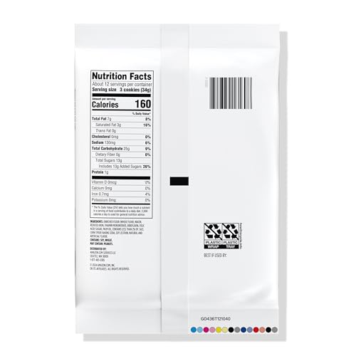 Image of Amazon Grocery, Vanilla Sandwich Cookies, 14.3 Oz
