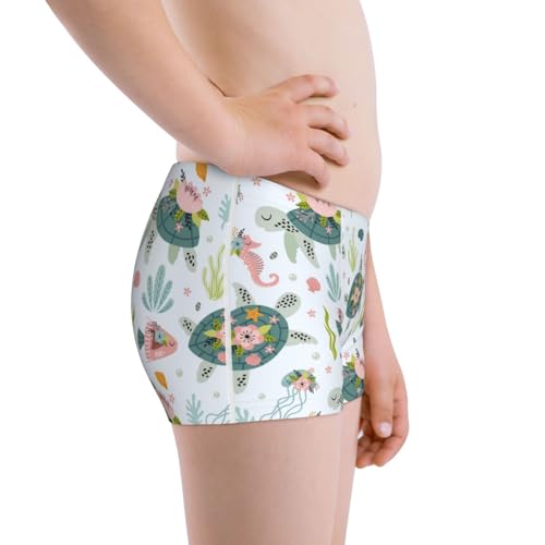 Boys' Cotton Boxer Brief Soft Underwear-Sea Animal2