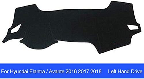 AUCD Car Dashboard Cover for Hyundai Elantra Avante 2016 2017 2018 Dash Mat Dashboard Pad Carpet Anti-UV Anti-Slip Anti-Sun