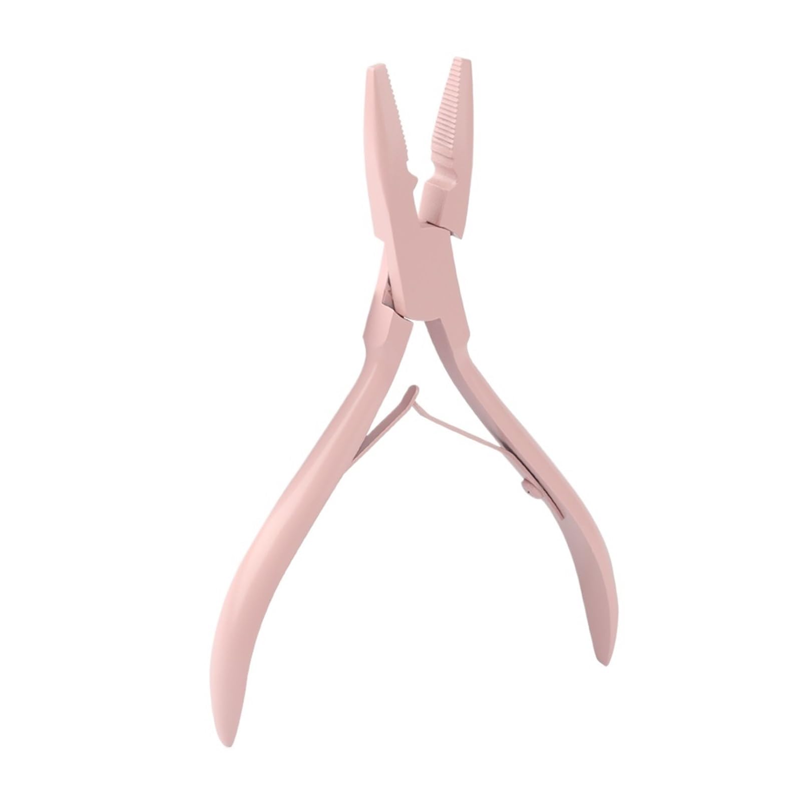 Jbjygsg Pink Professional Micro Ring Hair Extensions Application Pliers Tool Kit For Micro Link Beads Closer Plier(Pink)