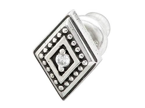 DEAL DESIGN ディールデザイン シルバー ピアス バーニッシュダイヤ スタッズ メンズ レディース ストーン 1個売り 片耳用 391365 ※受注制作商品のため、キャンセル・返品はお受けできません。