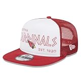 New Era Men's White/Cardinal Arizona Cardinals Banger 9FIFTY Trucker Snapback Hat