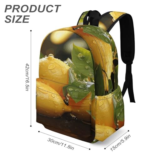 Fresh Lemon Printed Backpack Water-Resistant Pack Stylish Bag Lightweight Travel Backpack3