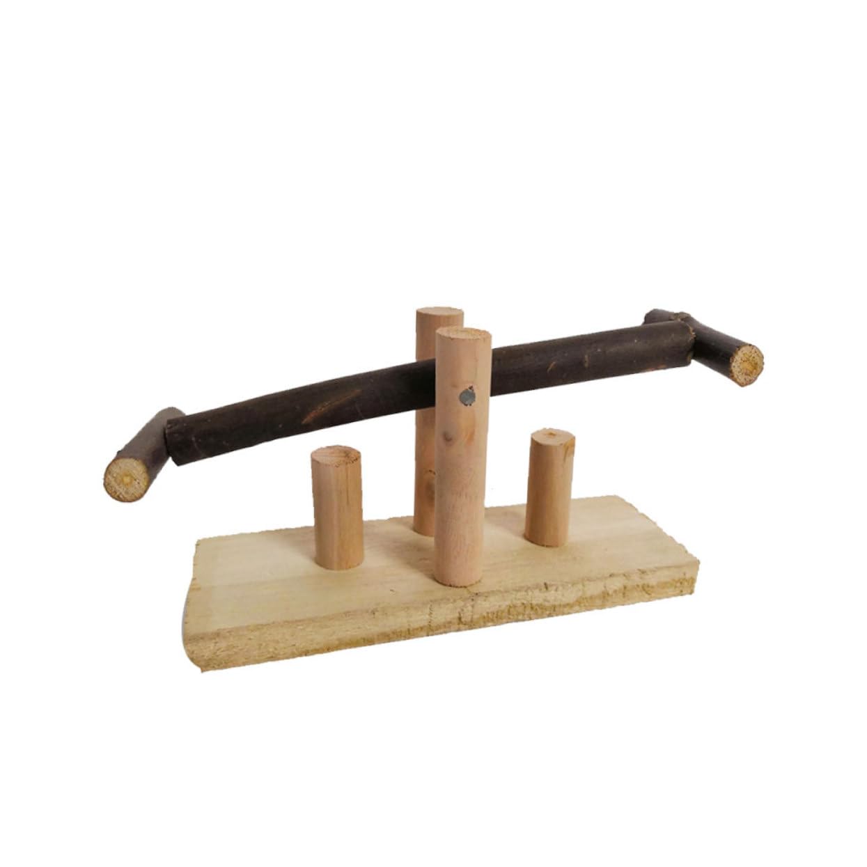 UKCOCO Wooden Parrot Toy Pet Seesaw for Birds Safe Bite-resistant Design and Easy to Clean Material, Suitable for Parrots Playing in Pet's Home or Place to Play