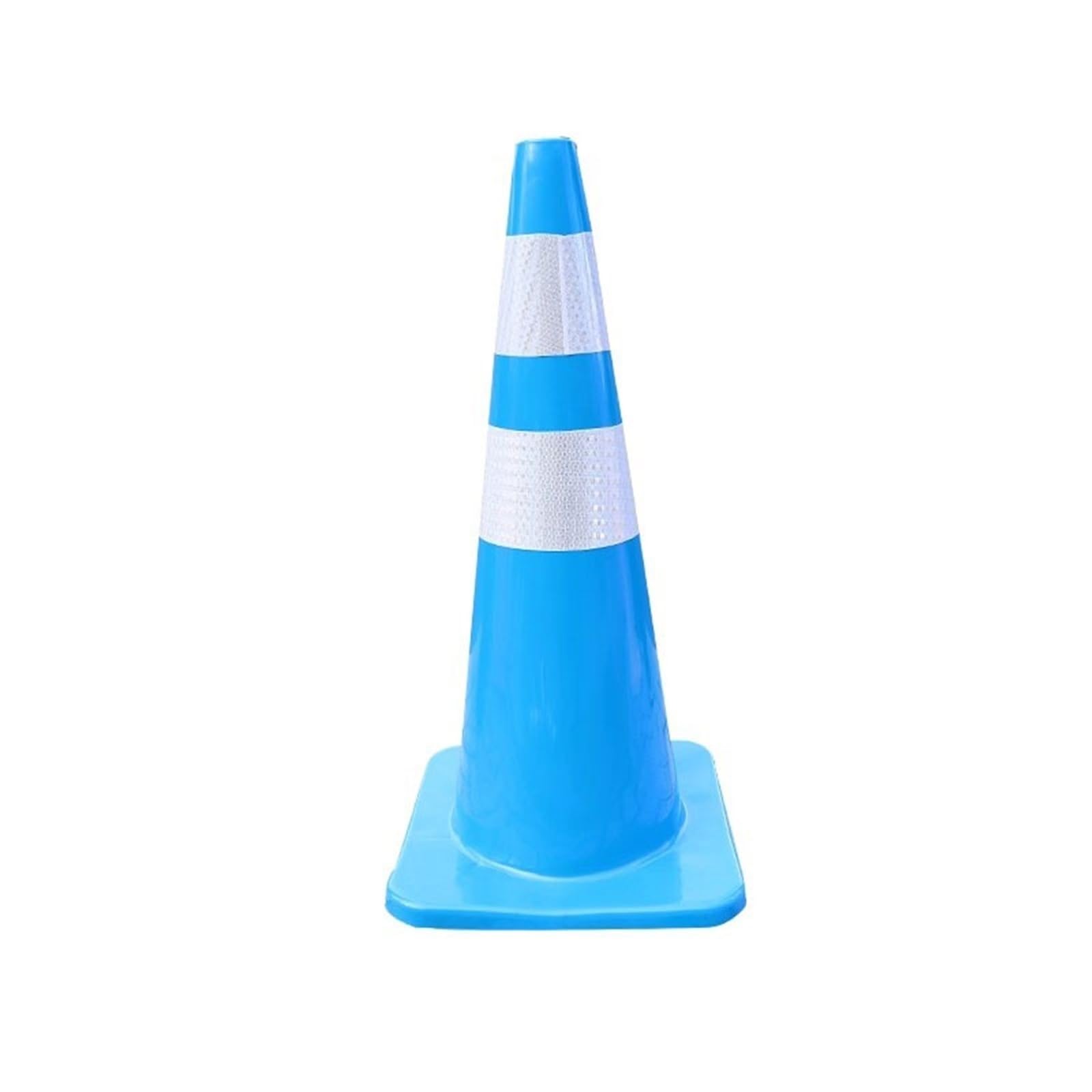 Cône de signalisation Lot de 5 cônes de sécurité routière en PVC avec bandes réfléchissantes for les travaux de construction sur les parkings Route(Blue)
