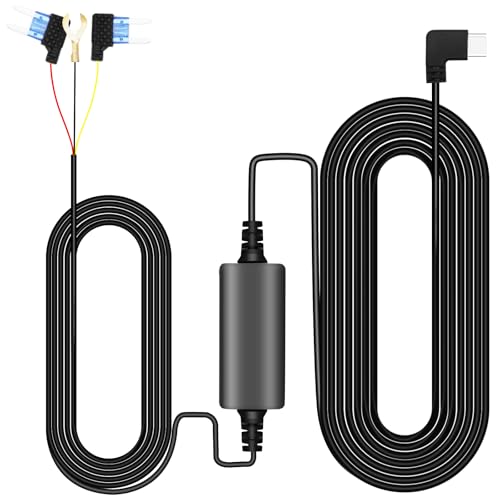 Kit de fil dur de 3.5 mètres pour voiture DVR Mini ou TYPE-C, chargeur de voiture USB pour caméra de tableau de bord, miroir de réaview, surveillance du stationnement 24H