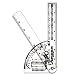 Pocket Rocket: Clear Pipe / Diameter Caliper and Ruler - Fractional