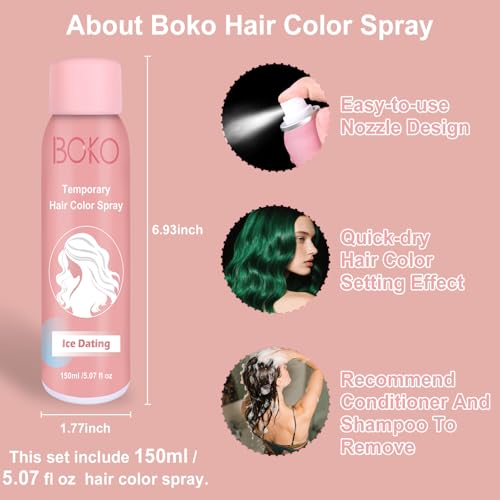 Boko Spray Temporal para Cabello 150 ml Blanco miniatura 3