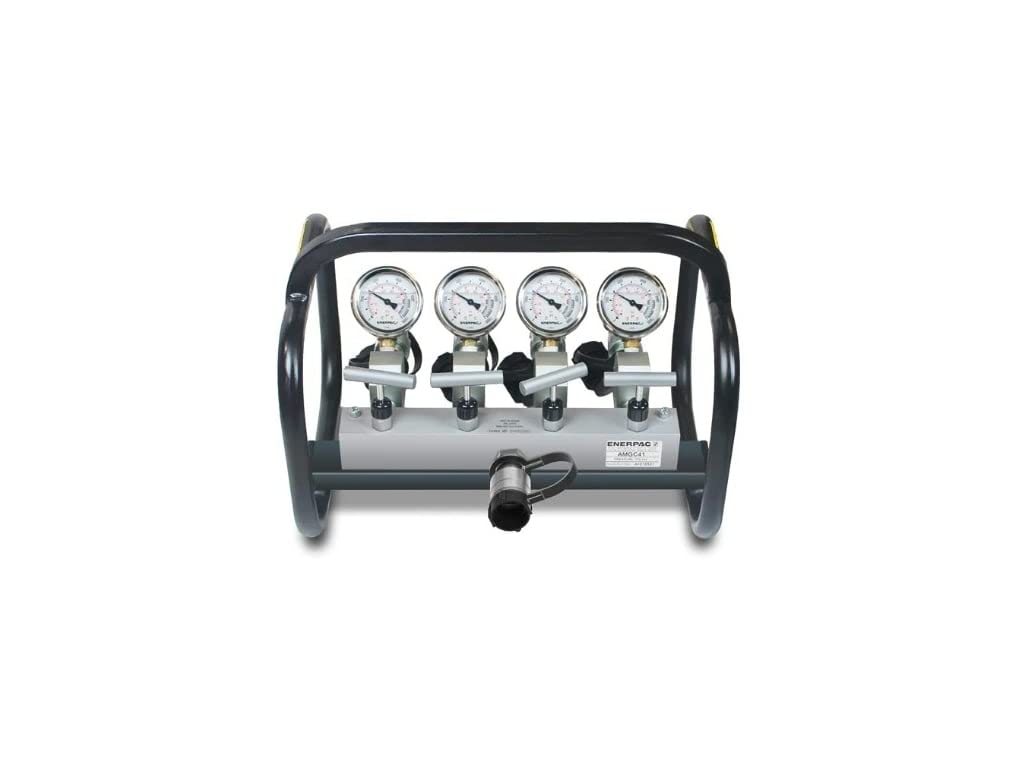 Enerpac AMGC41 - Split Flow Hydraulic Manifold with Gauges and Frame, For Single-Acting Cylinders