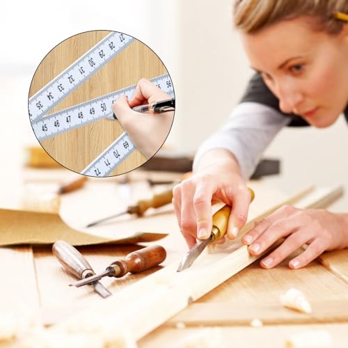 Gliedermaßstab Kunststoff, 2 Meter Zollstock, Meterstab mit 10 Glieder, Starke Haltbarkeit, Meterstab Geschenk für Alle Heimwerker, Haus, Hobby & Werkstatt (Weiß)