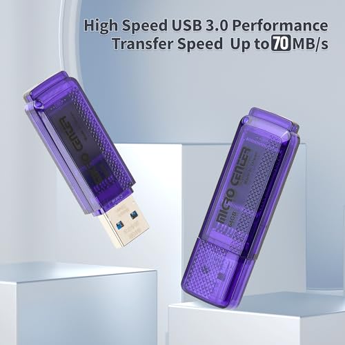 Image of Micro Center SuperSpeed Single Pack 64GB USB 3.0 Flash Drive Gum Size Memory Stick Thumb Drive Data Storage Jump Drive (64G)