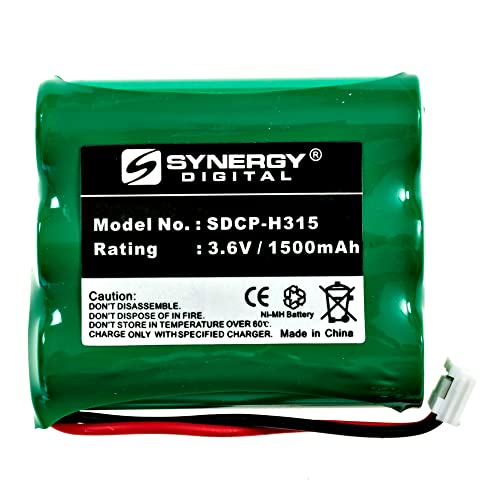 Synergy Digital Cordless Phones Battery, Compatible With V Tech 80-5071-00-00 Cordless Phone Battery Combo-Pack Includes: 3 X Sdcp-H315 Batteries #TOP4